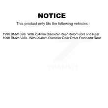 Load image into Gallery viewer, Front Rear Disc Brake Rotors And Ceramic Pads Kit For 1998-1998 BMW 328i 328is