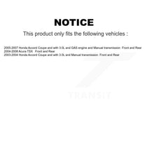 Load image into Gallery viewer, Front Rear Disc Brake Rotors And Ceramic Pads Kit For Honda Accord Acura TSX