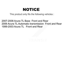 Charger l'image dans la galerie, Front Rear Disc Brake Rotors And Ceramic Pads Kit For Acura TL