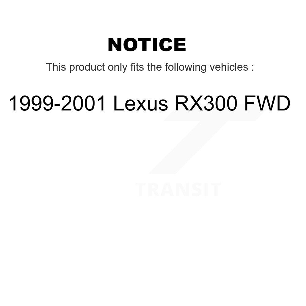 [Front+Rear] 1999-2001 Lexus RX300 FWD Premium OE Brake Rotors & Ceramic Pads Kit For Max Braking