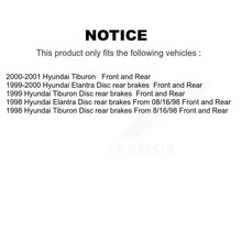 Load image into Gallery viewer, Front Rear Disc Brake Rotors And Ceramic Pads Kit For Hyundai Elantra Tiburon
