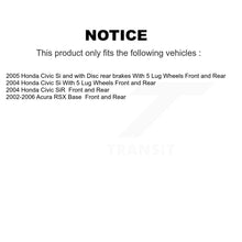 Load image into Gallery viewer, Front Rear Disc Brake Rotors And Ceramic Pads Kit For Honda Civic Acura RSX