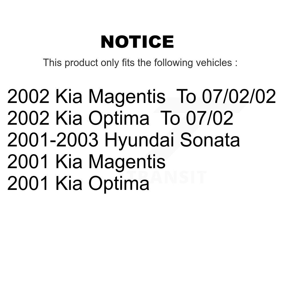 Front Rear Brake Rotors & Ceramic Pad Kit For Hyundai Sonata Kia Optima Magentis