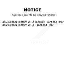 Load image into Gallery viewer, Front Rear Disc Brake Rotors And Ceramic Pads Kit For Subaru Impreza WRX