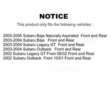 Charger l'image dans la galerie, Front Rear Disc Brake Rotors And Ceramic Pads Kit For Subaru Outback Legacy Baja