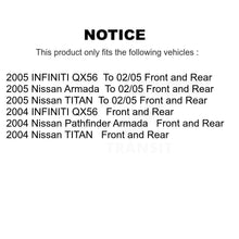 Load image into Gallery viewer, Front Rear Brake Rotor &amp; Ceramic Pad Kit For Nissan Titan Pathfinder Armada QX56