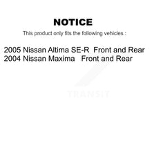 Charger l'image dans la galerie, Front Rear Disc Brake Rotors And Ceramic Pads Kit For Nissan Altima Maxima