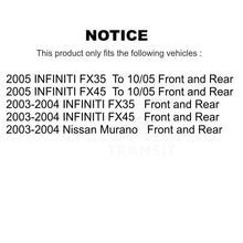 Load image into Gallery viewer, Front Rear Disc Brake Rotor Ceramic Pad Kit For Nissan Murano Infiniti FX35 FX45