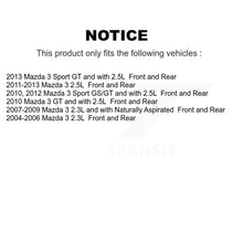 Charger l'image dans la galerie, Front Rear Disc Brake Rotors And Ceramic Pads Kit For Mazda 3 Sport