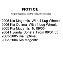 Charger l'image dans la galerie, Front Rear Brake Rotors &amp; Ceramic Pad Kit For Kia Optima Hyundai Sonata Magentis