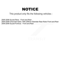 Load image into Gallery viewer, Front Rear Brake Rotor &amp; Ceramic Pad Kit For Suzuki Forenza Reno Chevrolet Optra