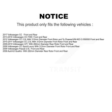 Charger l'image dans la galerie, Front Rear Disc Brake Rotor Ceramic Pad Kit For Volkswagen CC GTI Passat Audi A3