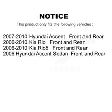 Load image into Gallery viewer, Front Rear Disc Brake Rotors And Ceramic Pad Kit For Hyundai Accent Kia Rio Rio5