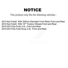 Load image into Gallery viewer, Front Rear Disc Brake Rotors And Ceramic Pads Kit For Kia Forte Koup Forte5