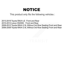 Load image into Gallery viewer, Front Rear Disc Brake Rotors And Ceramic Pads Kit For Toyota RAV4 Lexus HS250h