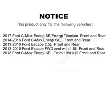 Charger l'image dans la galerie, Front Rear Disc Brake Rotors And Ceramic Pads Kit For Ford Escape C-Max