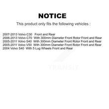 Charger l'image dans la galerie, Front Rear Disc Brake Rotors And Ceramic Pads Kit For Volvo S40 C70 C30 V50