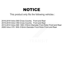 Charger l'image dans la galerie, Front Rear Disc Brake Rotors Ceramic Pad Kit For Volvo S60 V60 Cross Country V70