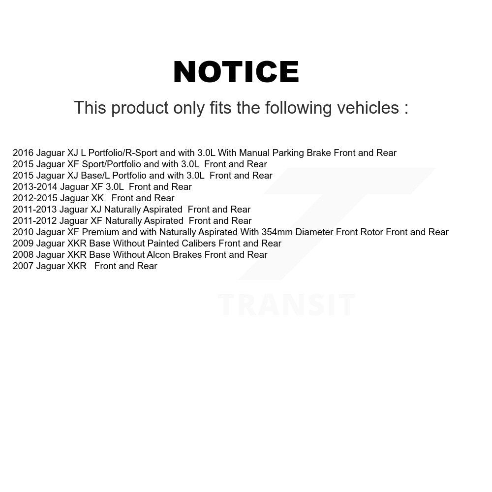 Front Rear Disc Brake Rotors And Ceramic Pads Kit For Jaguar XF XJ XKR XK