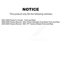 Load image into Gallery viewer, Front Rear Disc Brake Rotors And Ceramic Pads Kit For Toyota 4Runner FJ Cruiser