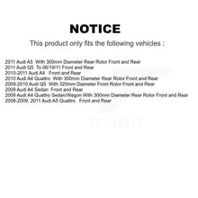 Charger l'image dans la galerie, Front Rear Disc Brake Rotors And Ceramic Pads Kit For Audi Q5 A4 Quattro A5
