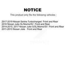 Charger l'image dans la galerie, Front Rear Disc Brake Rotors And Ceramic Pads Kit For Nissan Sentra Juke