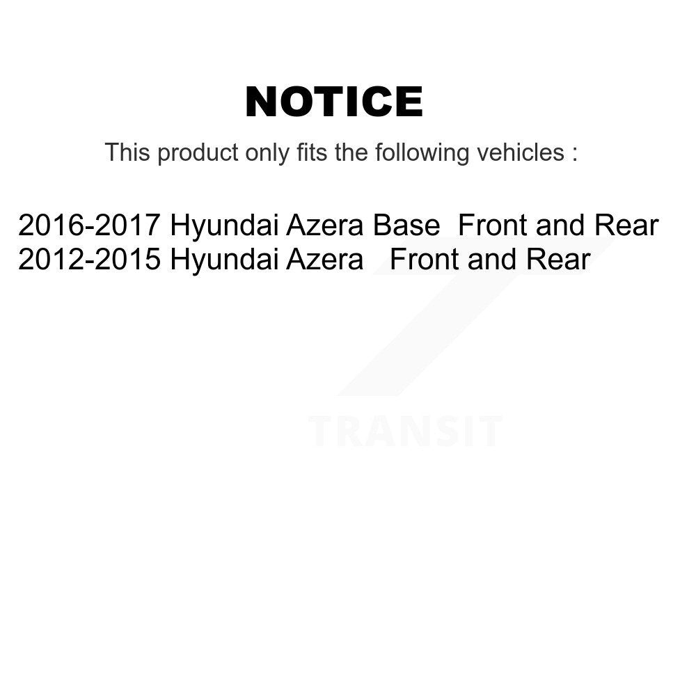 Front Rear Disc Brake Rotors And Ceramic Pads Kit For Hyundai Azera