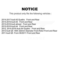 Charger l'image dans la galerie, Front Rear Disc Brake Rotors &amp; Ceramic Pad Kit For Audi A4 Q5 A5 Quattro allroad