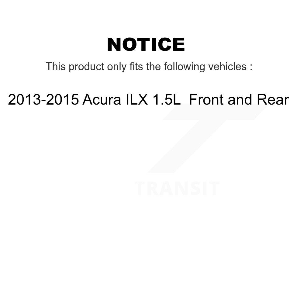 [Front+Rear] 2013-2015 Acura ILX 1.5L Premium OE Brake Rotors & Ceramic Pads Kit For Max Braking