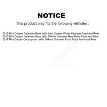 Charger l'image dans la galerie, Front Rear Disc Brake Rotor &amp; Ceramic Pad Kit For Mini Cooper Countryman Paceman