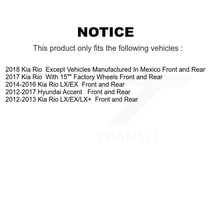 Charger l'image dans la galerie, Front Rear Disc Brake Rotors And Ceramic Pads Kit For Hyundai Accent Kia Rio