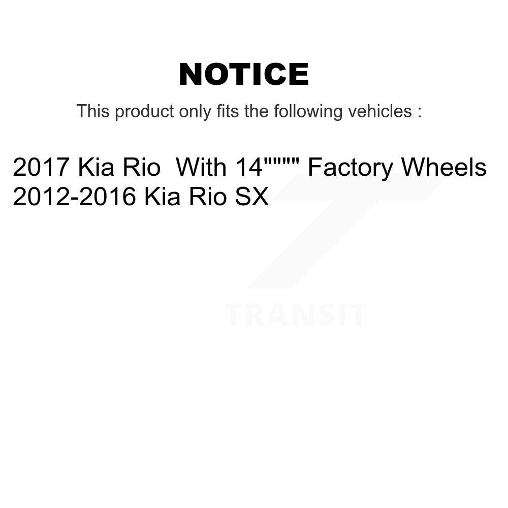 Front Rear Disc Brake Rotors And Ceramic Pads Kit For Kia Rio