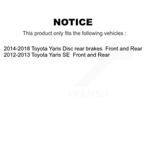 Load image into Gallery viewer, Front Rear Disc Brake Rotors And Ceramic Pads Kit For Toyota Yaris