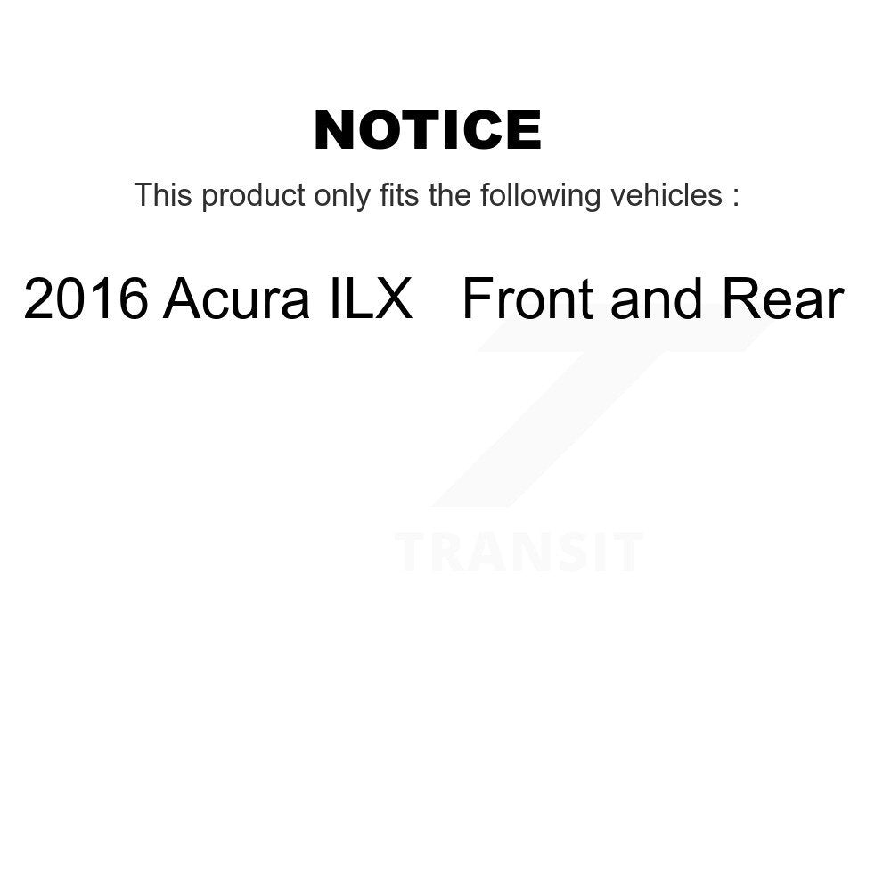 [Front+Rear] 2016 Acura ILX Premium OE Brake Rotors & Ceramic Pads Kit For Max Braking
