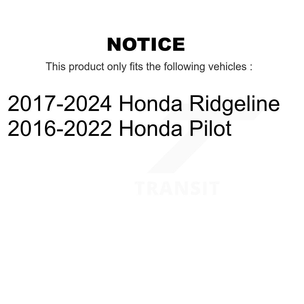 Front Rear Disc Brake Rotors And Ceramic Pads Kit For Honda Pilot Ridgeline