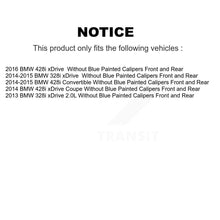 Load image into Gallery viewer, Front Rear Disc Brake Rotors And Ceramic Pads Kit For BMW 328i xDrive 428i