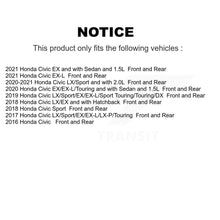 Load image into Gallery viewer, Front Rear Disc Brake Rotors And Ceramic Pads Kit For Honda Civic