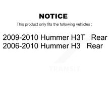 Charger l&#39;image dans la galerie, Rear Disc Brake Rotors And Ceramic Pads Kit For Hummer H3 H3T