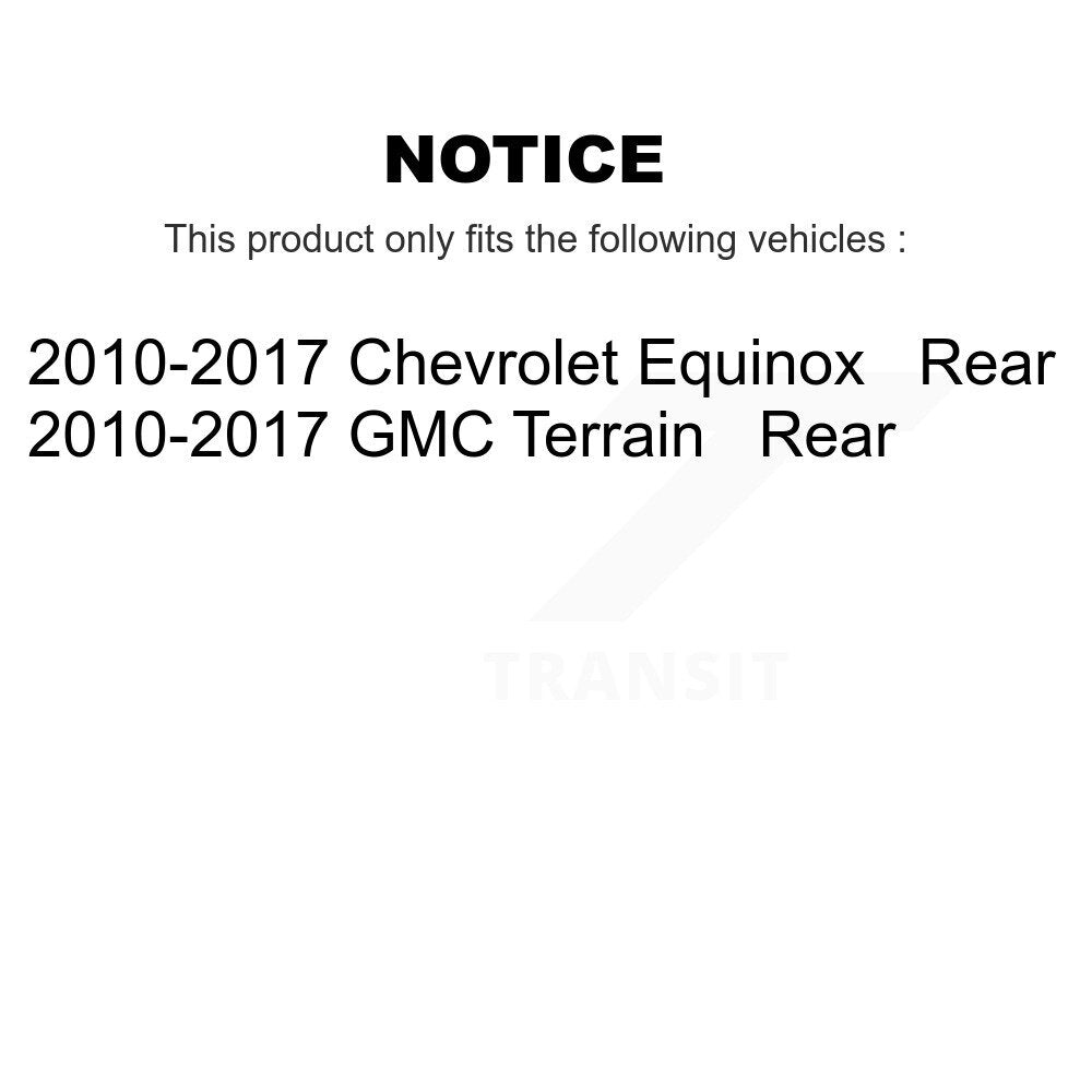 Rear Brake Rotor And Ceramic Pad Kit For 2010-2017 Chevrolet Equinox GMC Terrain