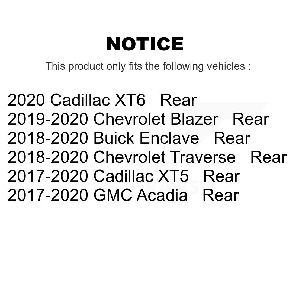 Rear Brake Rotors Ceramic Pad Kit For Chevrolet Traverse GMC Acadia Cadillac XT5