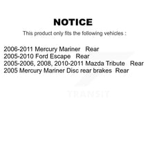 Charger l&#39;image dans la galerie, Rear Brake Rotor &amp; Ceramic Pad Kit For Ford Escape Mercury Mariner Mazda Tribute