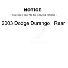 Load image into Gallery viewer, Rear Disc Brake Rotors And Ceramic Pads Kit For 2003 Dodge Durango