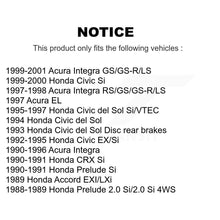 Load image into Gallery viewer, Rear Brake Rotors &amp; Ceramic Pad Kit For Honda Civic Acura Integra del Sol CRX EL