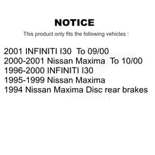 Load image into Gallery viewer, Rear Disc Brake Rotors &amp; Ceramic Pad Kit For Nissan Maxima Infiniti I30 INFINITI