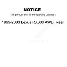 Load image into Gallery viewer, Rear Disc Brake Rotors And Ceramic Pads Kit For 1999-2003 Lexus RX300 AWD