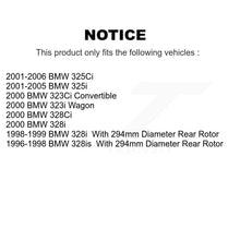 Charger l'image dans la galerie, Rear Brake Rotors Ceramic Pad Kit For BMW 325i 325Ci 328i 323i 323Ci 328is 328Ci