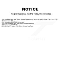 Charger l'image dans la galerie, Rear Brake Rotor &amp; Ceramic Pad Kit For Volkswagen Jetta Golf Audi TT Quattro R32