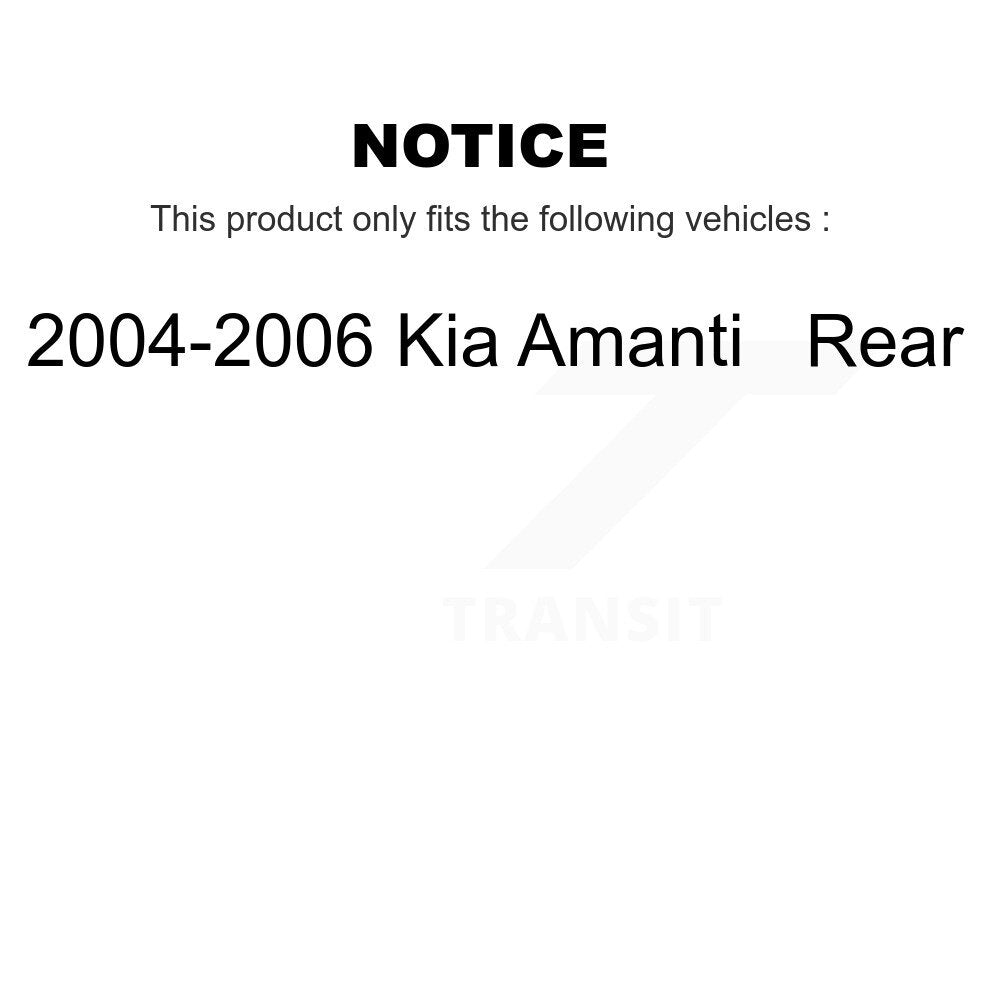 Rear Disc Brake Rotors And Ceramic Pads Kit For 2004-2006 Kia Amanti