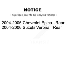 Charger l&#39;image dans la galerie, Rear Brake Rotor And Ceramic Pad Kit For 2004-2006 Suzuki Verona Chevrolet Epica