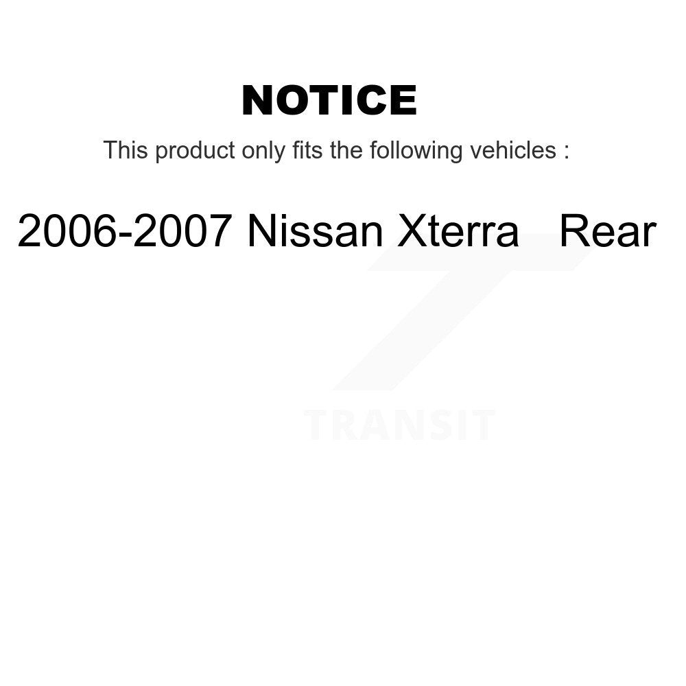 Rear Disc Brake Rotors And Ceramic Pads Kit For 2006-2007 Nissan Xterra